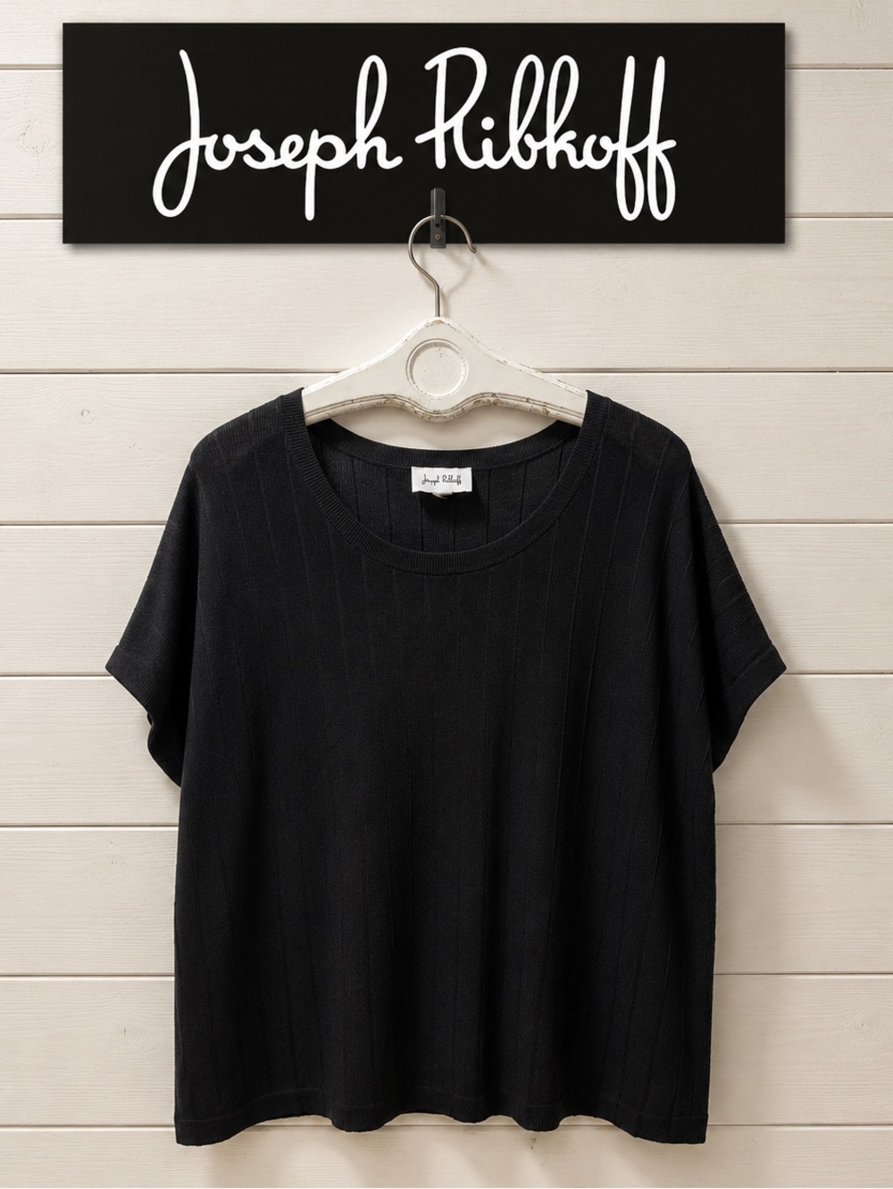 Joseph Ribkoff Black Oversized Knit Top – Estimated Size XXXL